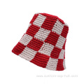 Women Knitted Lattice Bucket Hat